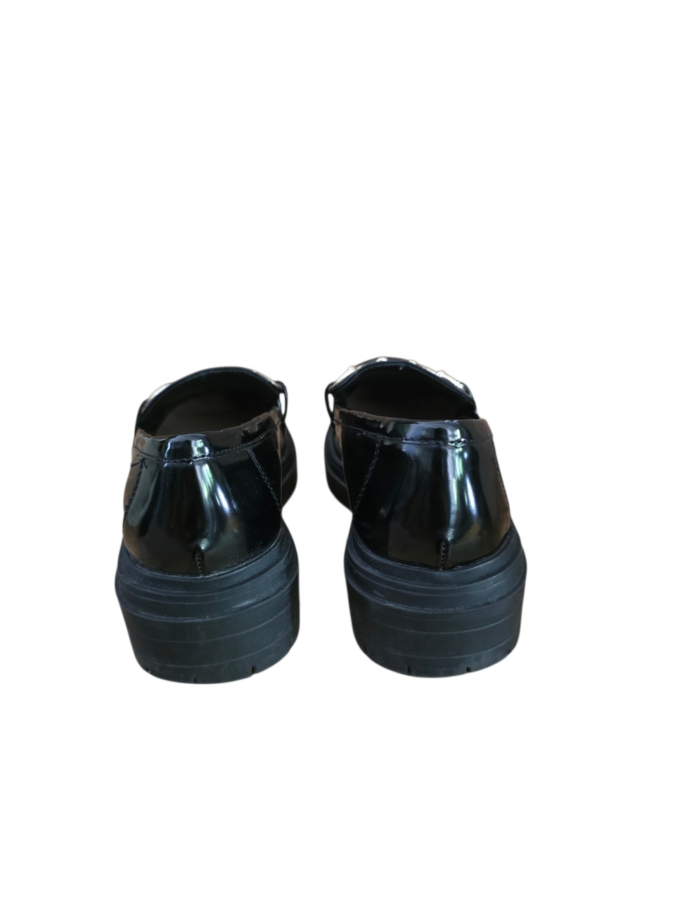 Alfani Black Patent Lug Sole Loafers 5 - Picture 5 of 6